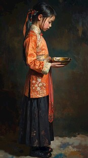 人物油画小女孩素材-人物油画小女孩图片-人物油画小女孩设计模板-昵图网