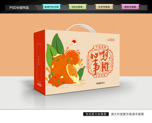 橙子礼盒 脐橙包装