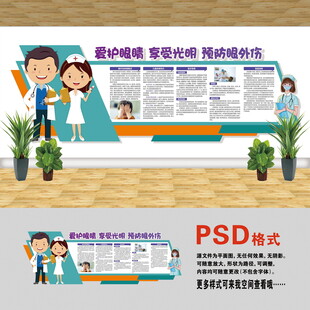 医院文化墙 预防眼外伤