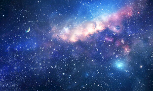浩瀚蓝色宇宙星空背景素材