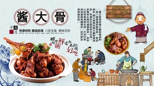 酱大骨背景墙