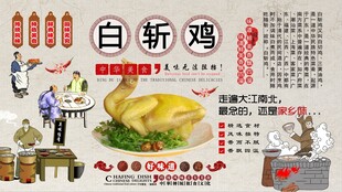 白斩鸡背景墙