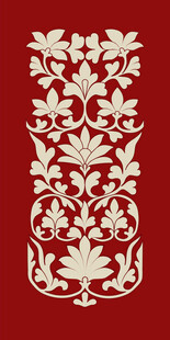 敦煌壁画图案桌围边饰边纹折枝纹