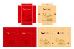 葡萄酒红酒包装盒及手提袋设计稿