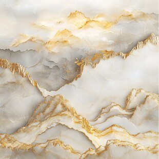 新中式金色山水画金箔背景墙素材-新中式金色山水画金箔背景墙