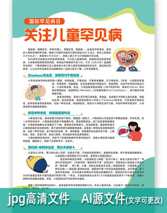 关注儿童罕见病海报展板