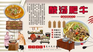 酸汤肥牛背景墙