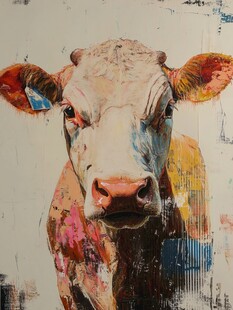 肉質画【牛】油彩画 牛数字油画-牛数字油画促销价格、牛数字油画品牌- 淘宝