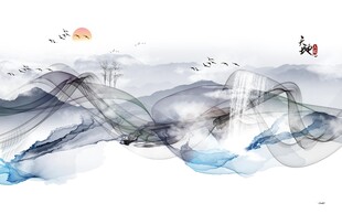 简约 最新中式山水 TiF分层