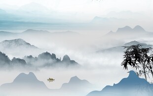 高端 中式简约山水 TiF分层