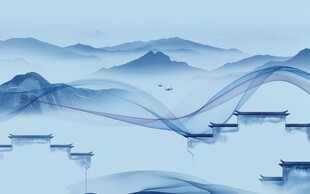 最新 中式意境山水 TIF分层