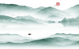 中式 意境最新山水 TIF分层