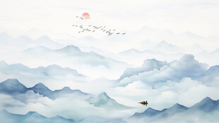 新中式意境山水画