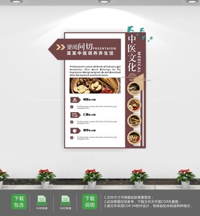 中医竖版文化墙