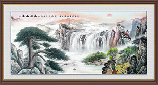 流水生财国画