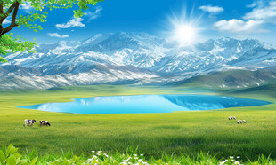 蓝天白云大草原