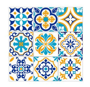 欧式复古花砖图