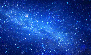 蓝色星空星云背景