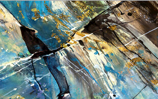 简约手绘抽象北欧沙发背景墙