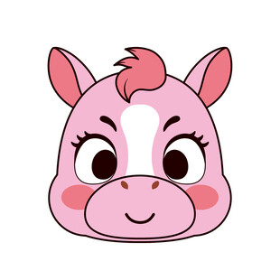 马宝宝头像卡通插画