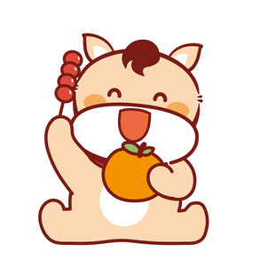 小萌马卡通插画表情包