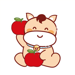 小萌马卡通插画表情包