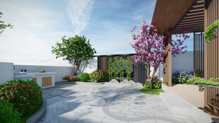 屋顶花园景观设计案例效果图