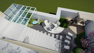 屋顶花园景观设计案例效果图