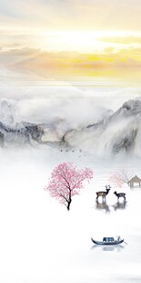 意境 简奢中式玄关 tif分层