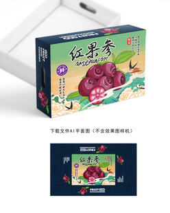 红果参插画包装