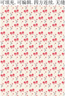 蝴蝶结图案 樱桃  女童印花