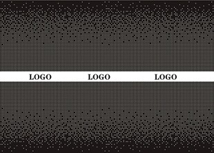 上下双向圆点艺术玻璃贴膜喷绘