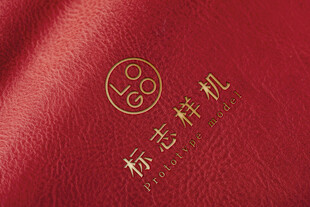 皮革LOGO样机