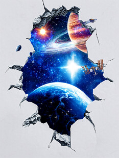 3D立体画宇宙星空