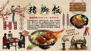 猪脚饭背景墙