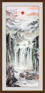 竖幅山水画