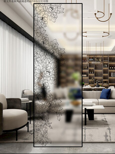 高清分层透明底屏风玻璃图案打印