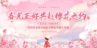 樱花节开幕活动展板