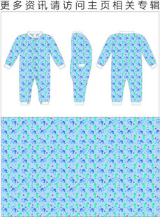 新生儿衣服 爬爬衣 恐龙印花