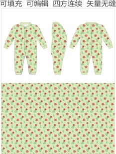 童装睡袋  新生儿衣 花卉底纹