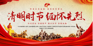 清明缅怀先烈宣传展板