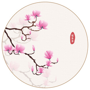 紫玉兰矢量插画