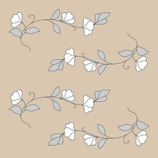 服饰花纹花边折枝花图案