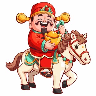 马上发财矢量可更改颜色