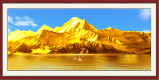 日照金山风景画