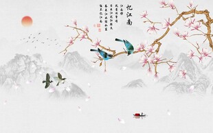 忆江南山水背景