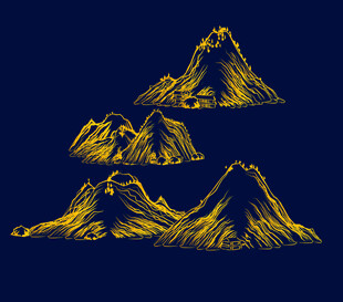 现代山水画画作