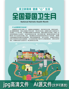 全国卫生月海报