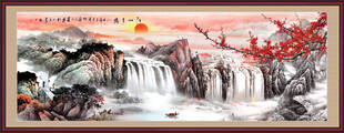 高山流水国画