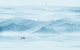 意境水墨山水画